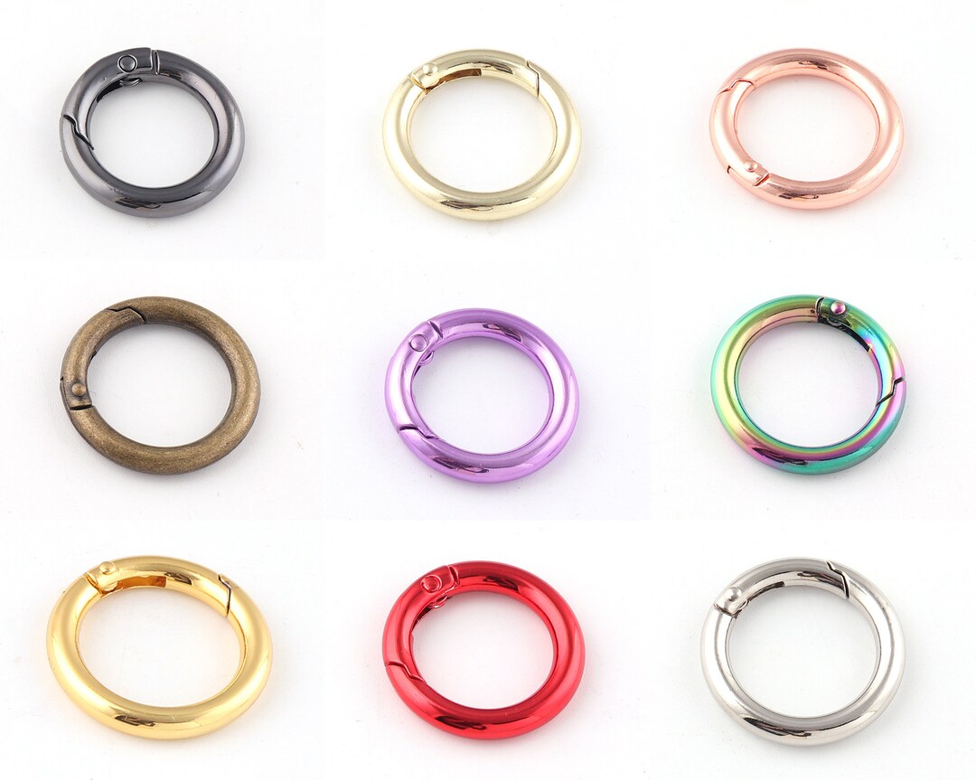 20mm Spring Gate Ring Thin Spring Ring Push Gate Snap Hook Purse O Ring ...