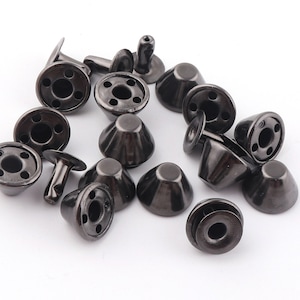 10mm gunmetal double cap rivet-Round Rapid Rivet,Mushrooms rivet studs Rapid Rivets,Stud Rivets for leather,clothing,craft and embellishment