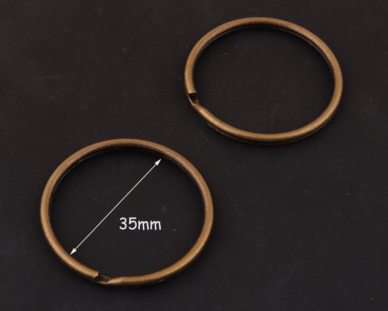 35mm 20pcs 1 38 antiqued bronze Split Rings,Jump Rings Double Loops Bulk Jump Rings Split Ring Double Loop Rings key ring Findings for diy