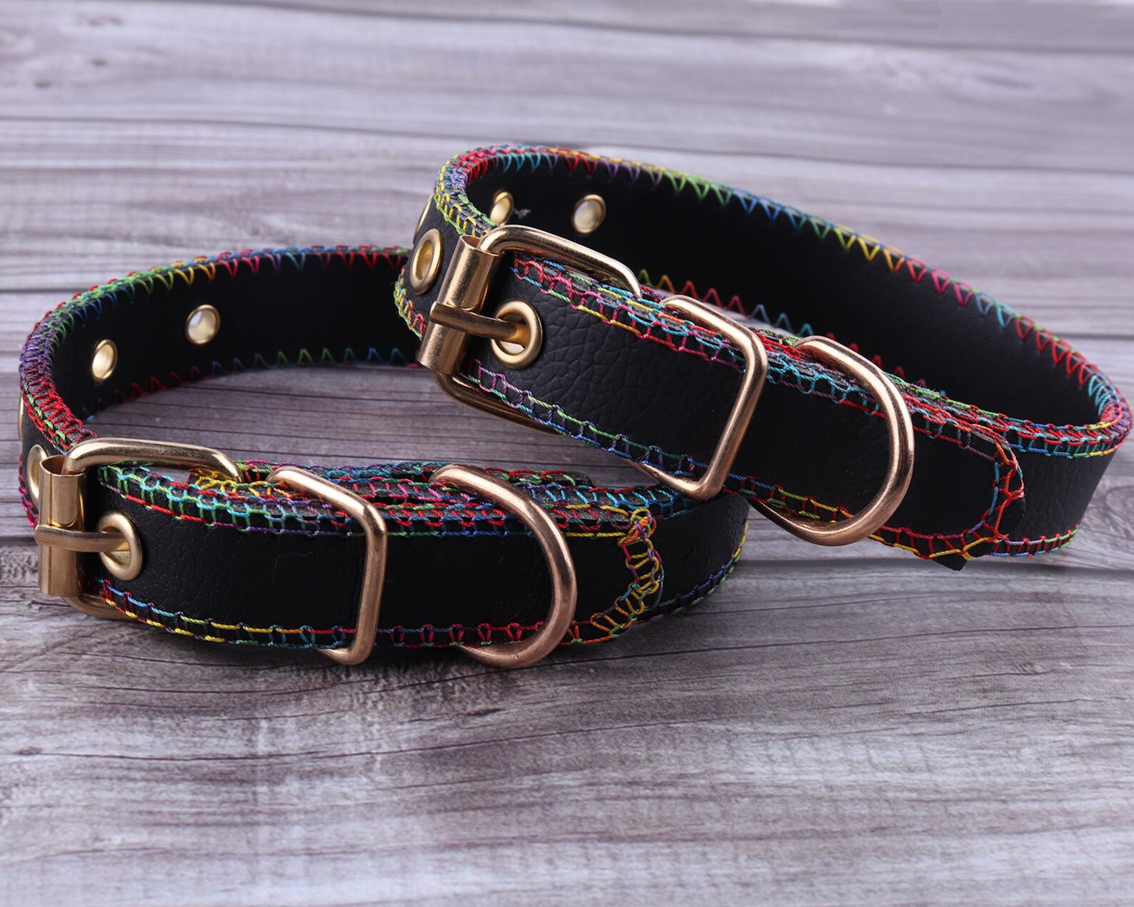 Small Leather Dog Collarcolorful Pet Collarbuckle Dog Etsy UK