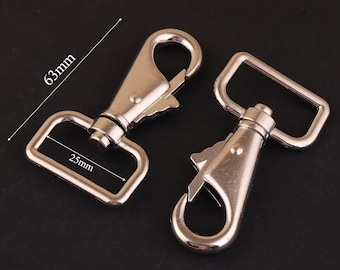 50 PCS In 25 Sets, Etal Swivel Lobster Claw Clasps, Keychain Clip With