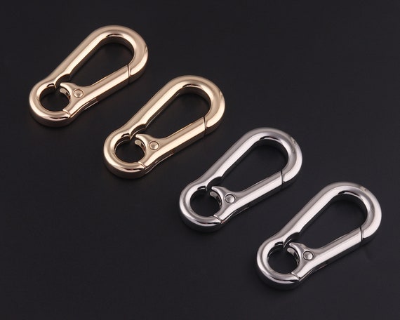 Gold Spring Round Oval O Ring Gate Jewelry Charm Snap Hook,metal Purse  Handbag Hardware Bag Push Clasp Webbing Clip Spring Buckle 