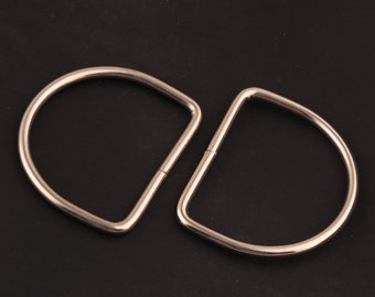 41mm D Shape Rings Metal D Rings silver D Hooks Buckle Strap Adjuster belt ring for bag,purse,satchel,shoulder bag, belt,webbing,pet collars
