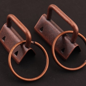 1inch and 1 1/4inch antique copper Key fob hardware Hardware Key Ring Key Chains Key Lanyard Metal Key Wristlet Key Strap Key Fobs for strap