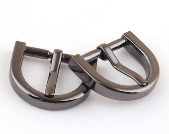 3/4"(19mm)Gunmetal Metal Buckle Square Metal Buckles,Center Bar Pin Buckle,heel bar buckle strap Buckle purse buckles for leather craft