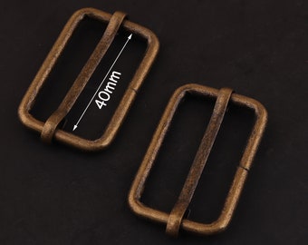 6pcs 40mm bronze Adjuster buckle Adjustable Slide Buckle Strap buckles Strap slider strap adjuster purse/metal belt buckles for diy making