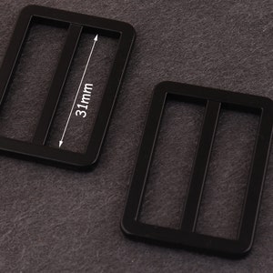 1 1/4 inch(31mm) black slider Adjuster Buckle Metal,zinc Alloy Slide Belt Buckle Tri Bar Buckles Strap Buckle purse Buckle leather accession