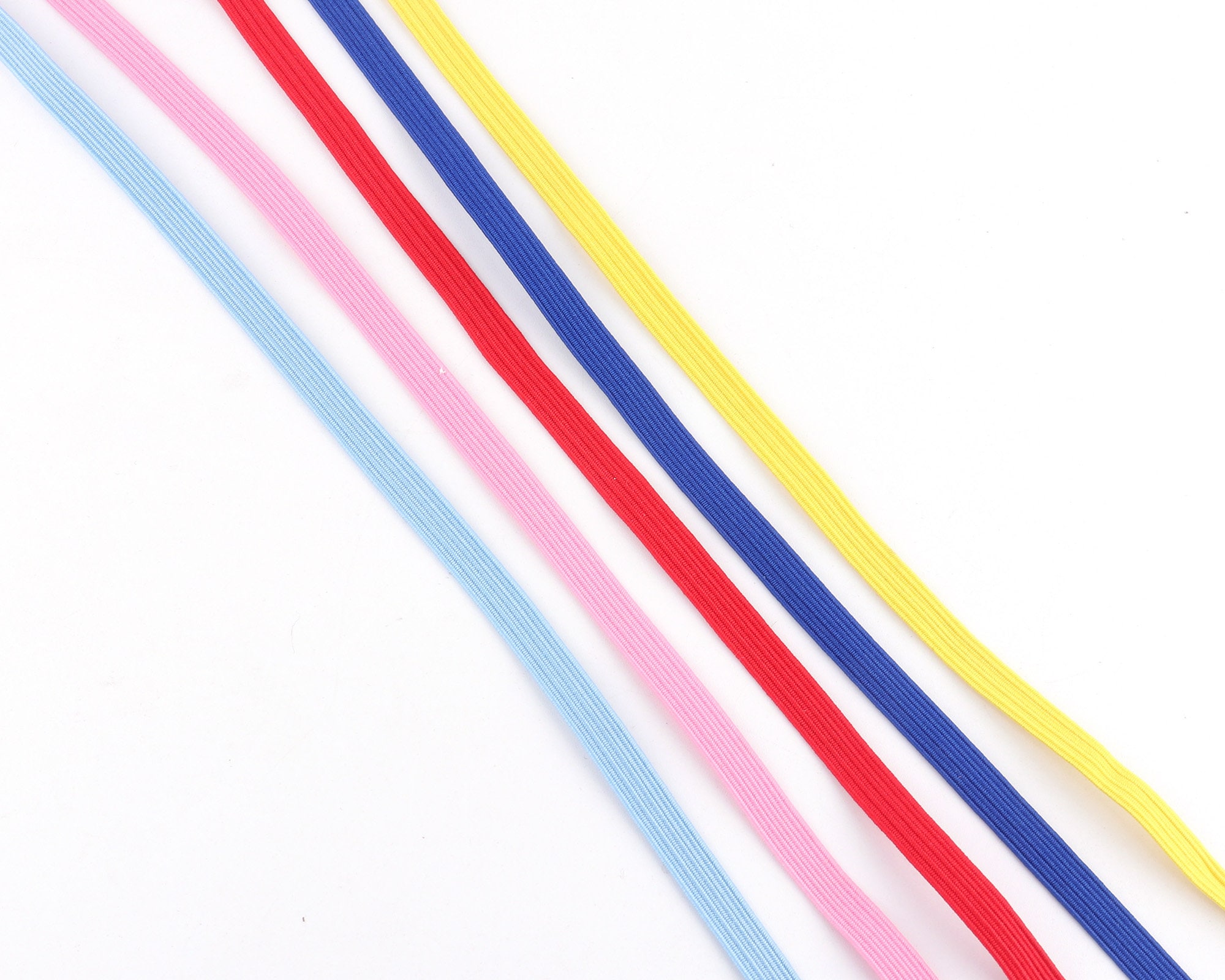Colorful Elastic Cord Flat Elastic Band6mm Smooth Finish - Etsy
