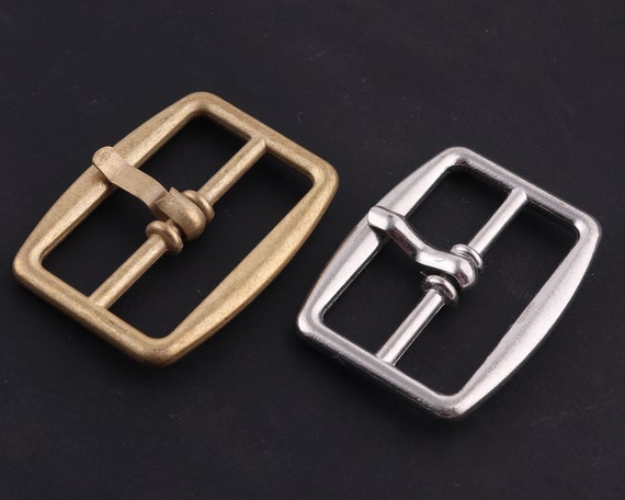 Boucle sangle ceinture 32 mm metal argent ou bronze