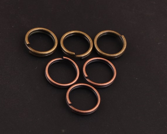 200pcs 8 Mminner Small Key Ring Bronze and Antique Copper O Ring Mini Key  Fob Ring Metal Split Ring for Key Chains Split Key Rings Finding 