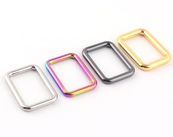 1 inch Rectangle rings,Metal Rectangle Buckle Ring for Bag Belt Loop Strap Heavy Duty Rectangular Cord,Rectangular loop adjustment rings