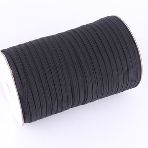 1-5/8 Inch x 14 Yard Knit Elastic Spool Flat Elastic Band for Sewing, Black