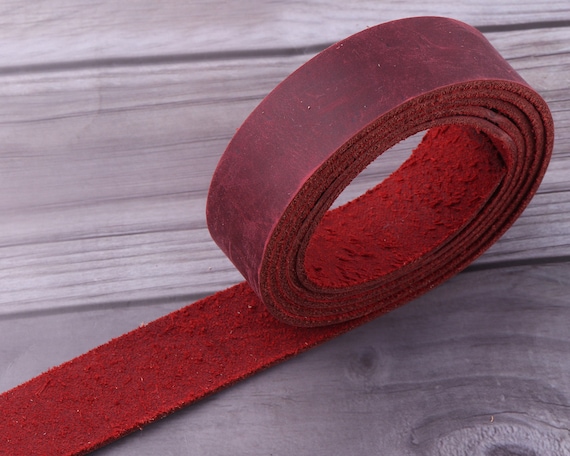 1 Inch Wide Natural Leather Blank Strip Strap flat Leather Straps