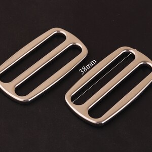 1 1/2inch 38mm silver slider Adjuster Buckle Metal,Alloy Slide Belt Buckle Tri Bar Buckles Strap Buckle metal purse Buckle leather accession