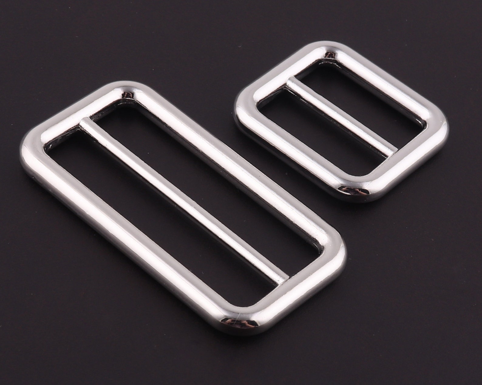 Silver Flat Metal Slide Buckle Adjuster Buckle Rectangular | Etsy