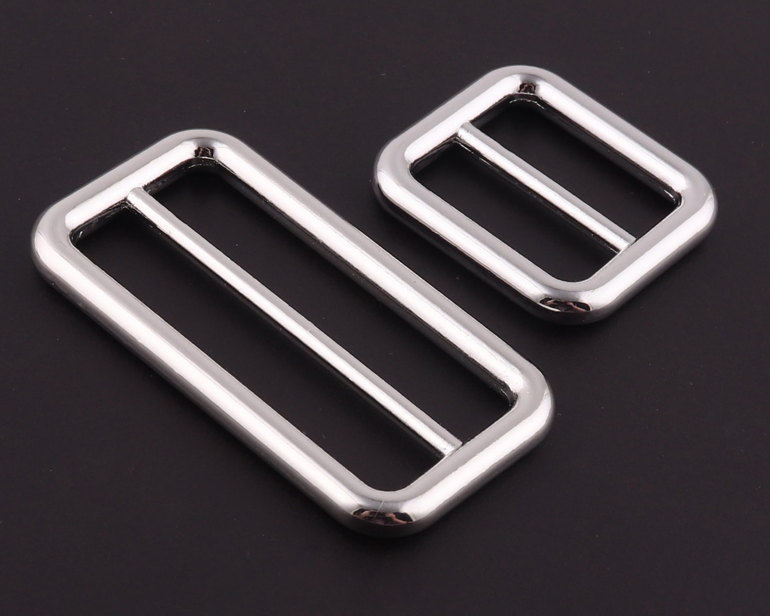 Silver Flat Metal Slide Buckle Adjuster Buckle Rectangular Etsy