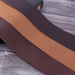 2 inch wide natural leather strap,long genuine leather straps,cowhide blank leather strapping for DIY camera straps/watch band/key chain/bag