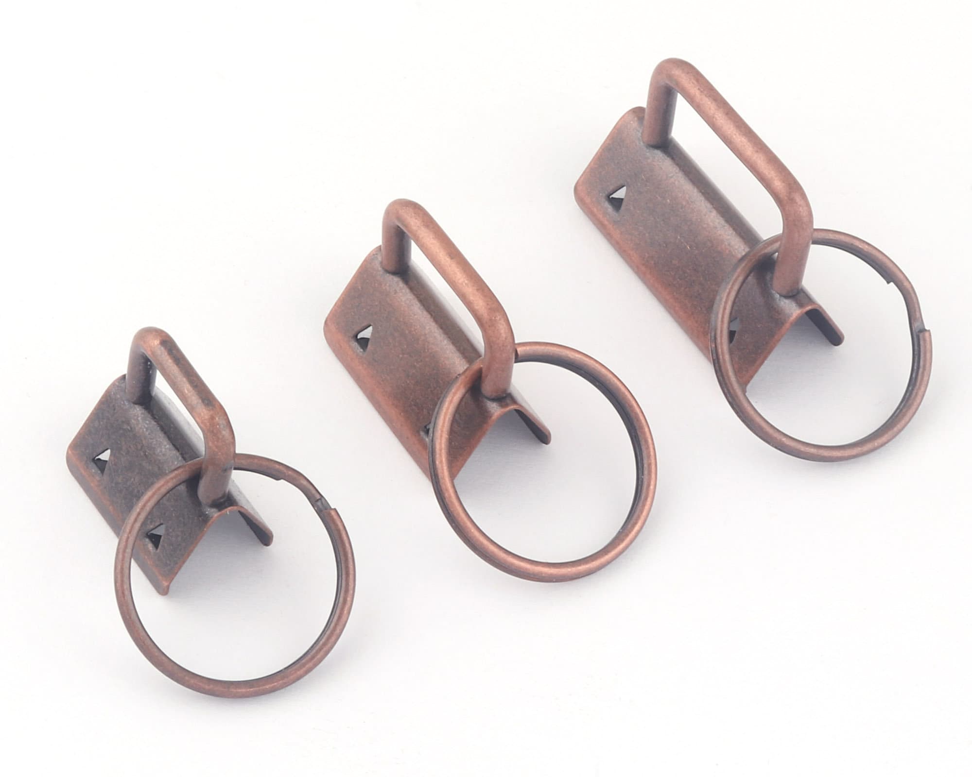 2032mm Copper Key Fob Hardware With Key Rings Sets Metal Etsy UK