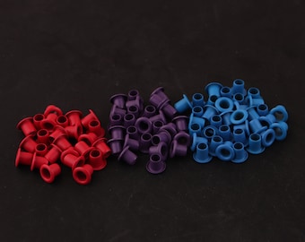 100 pcs 2mm red,blue and purple Mini Eyelet Grommets Hole Round Eyelets Small Eyelets tiny Eyelets Brass Grommets Eyelets for leather crafts