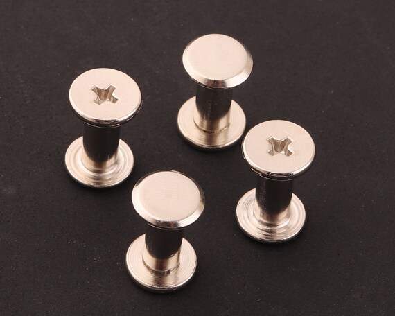 12 Rivets Creux Plats – 10 X 7 Mm, Vis à Tête Creuse, Finition Argentée – Uxcell