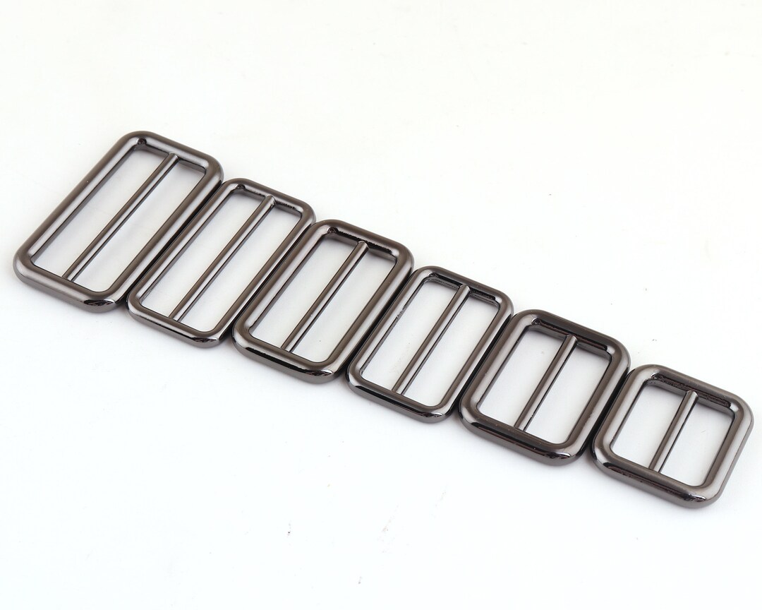 2X Brass Roller Pin Buckle Slider Bar Strap Luggage Accessor