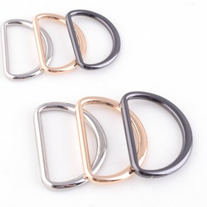 3/4&quot;(20mm) and 5/8&quot;(15mm) metal d ring purse d ring purse buckle D Rings Leather Hardware,Handbag D Hooks Buckle Strap Adjuster for bag/belt