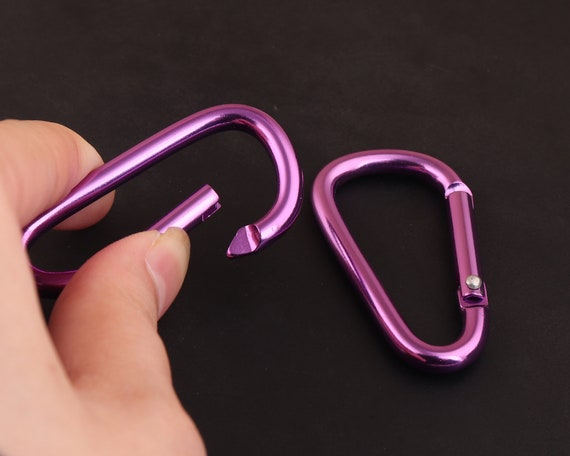 Purple Carabiner D Buckle,38*25mm Climbing Keychain Clip,key Ring