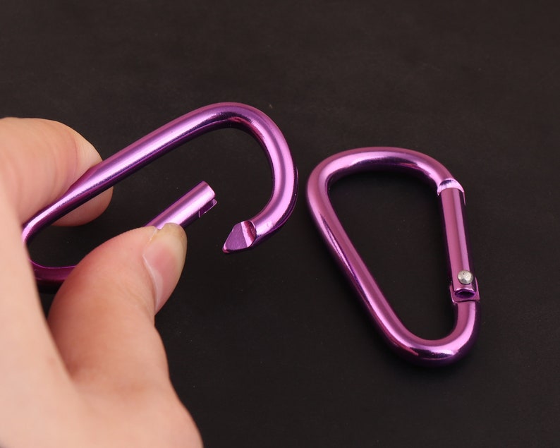 10 x Carabiner Small Spring Clip Snap Clasp Hook Keyring Carabina Karabiner