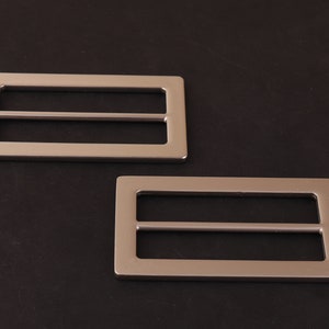 2 inch (49 mm)matte silver Adjuster buckle Adjustable Slide Buckle Strap buckles Strap slider adjuster purse belt buckles metal buckles-4pcs