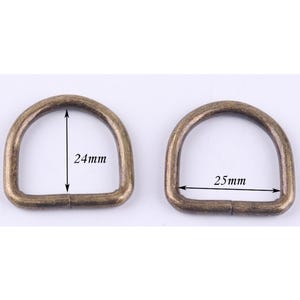 1&quot;(25mm Inner) Metal Non Welded D Ring Iron Dee Ring D Buckle Strap Rings Purse Bag Handbag Hardware Supplies