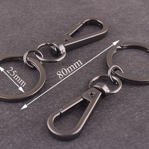 25mm gunmetal Lobster Swivel Clasps with ring,swivel hook keychains,4 pcs key ring clasps,Strap Hooks,Purse Clasps Handbag Snap