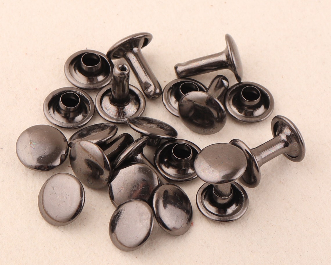 50sets 912mm Gunmetal Studs Rivets Metal Button Studs Screw Etsy