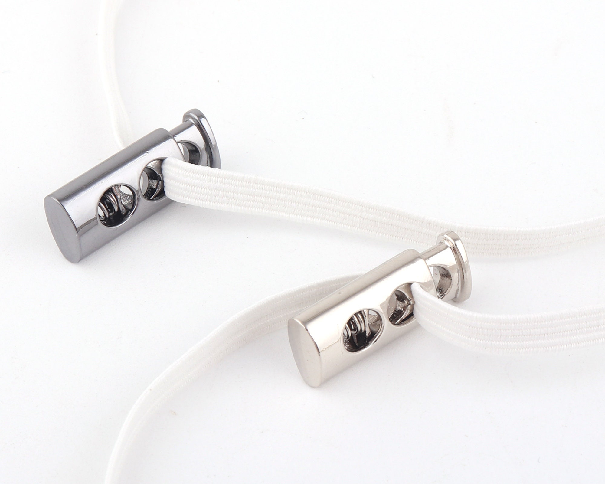 254 mm Silver Cord Lock Adjuster Elastic Adjuster cord Stop Etsy