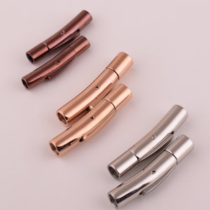 4 pcs 4 mm round silver Bracelet Clasp,Leather Bracelet Clasp-jewelry clasp,Necklace Clasp,magnetic clasp,Classic Closure