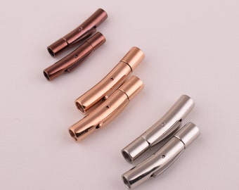 4 pcs 4 mm round silver Bracelet Clasp,Leather Bracelet Clasp-jewelry clasp,Necklace Clasp,magnetic clasp,Classic Closure