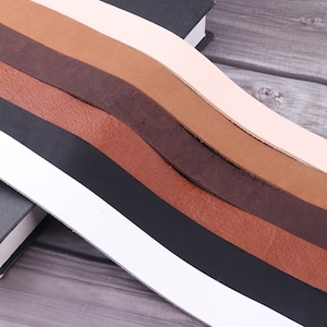 Leather purse strap-1 inch wide leather strip,long natural leather straps,tanned Leather Strips for DIY Leather craft Project and bag straps