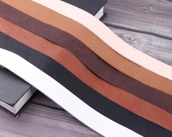 Leather purse strap-1 inch wide leather strip,long natural leather straps,tanned Leather Strips for DIY Leather craft Project and bag straps