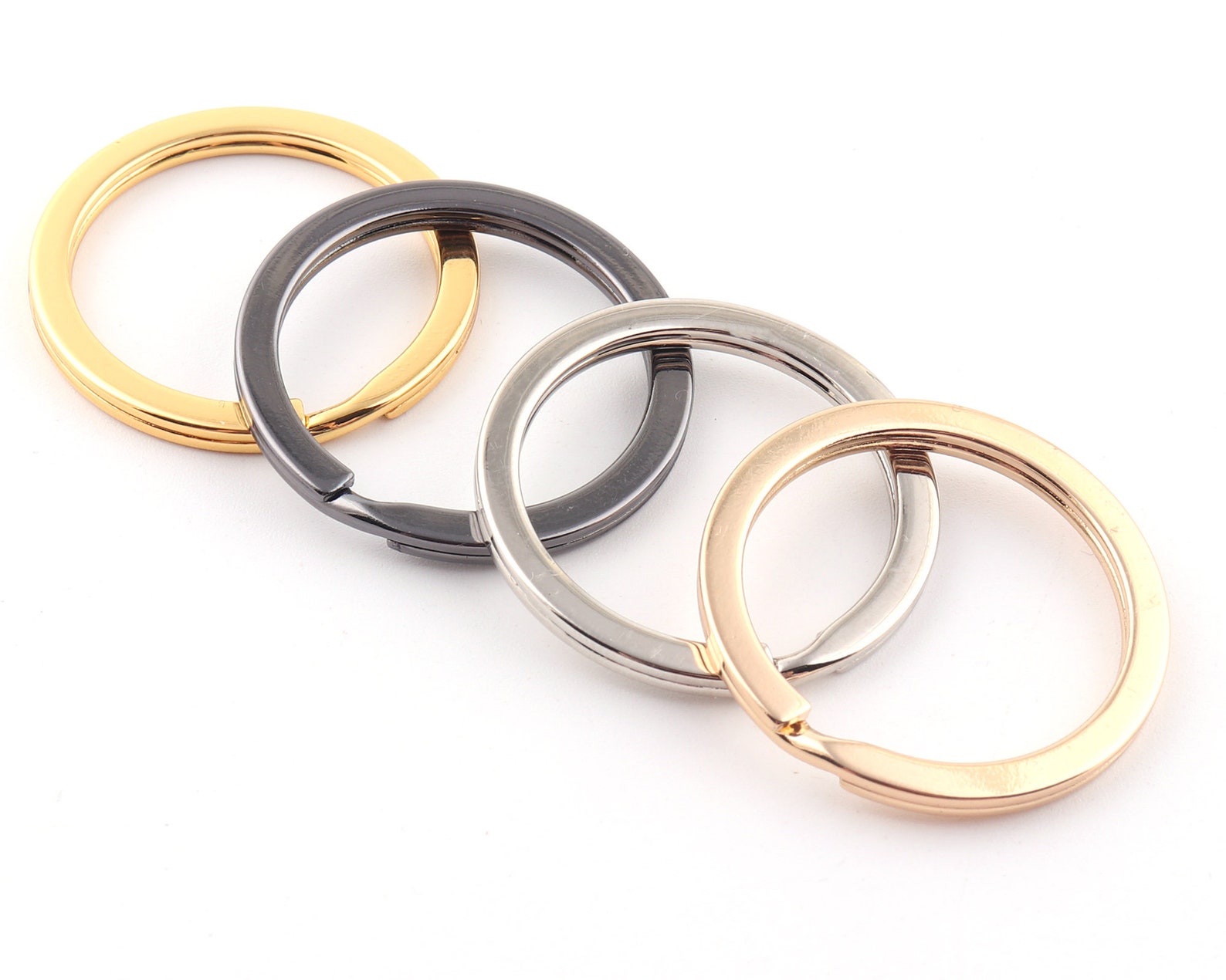 30 Mm Round Split Ring Key Ringsflat Split Key Ringmetal Etsy