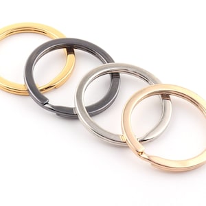 30 mm round split ring key rings-Flat Split Key Ring-metal Split Ring 30 mm x 2mm-Large Round Split Ring silver/gold Flat Round link connect
