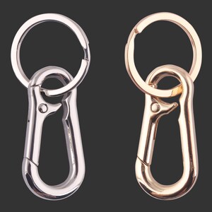 Gold Metal Carabiner Clip Key ring Key chain Key Charm Holder Organizer for Car/Key Finder Hook Purse Hardware Dog ID Tag Holder Handbag DIY image 5