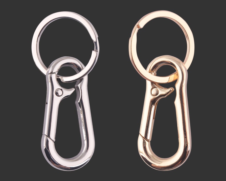 Gold Metal Carabiner Clip Key ring Key chain Key Charm Holder Organizer for Car/Key Finder Hook Purse Hardware Dog ID Tag Holder Handbag DIY image 5