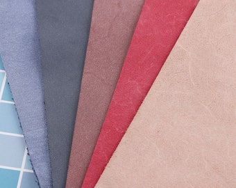 8*12" Leather Sheets,Colored Leather Pieces, Genuine Leather Smooth Cowhide Leather,Softy genuine Leather sheets