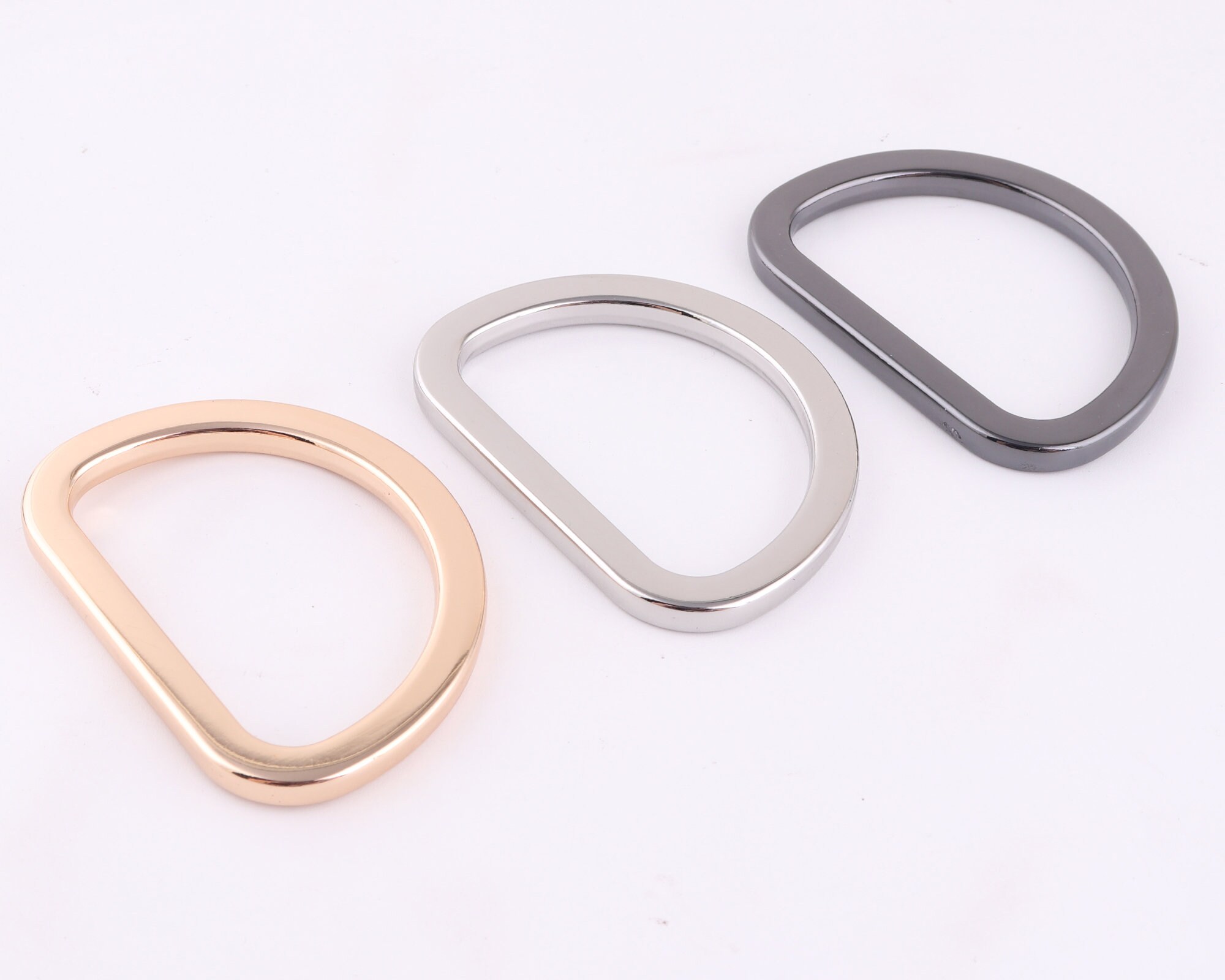 Onwon Anillo En D De Metal, Anillo En D Semicircular Hebilla Resistente Para Accesorios De Bricolaje, Cinturones, Mochilas, Arneses Y Collares De Mascotas, 100 Piezas