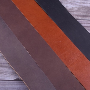 2 inch wide Colorful natural leather strap,long leather straps,cowhide blank leather strapping for DIY camera strap/watch band/key chain/bag