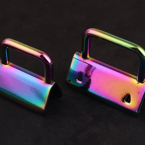 1inch and 1 1/4inch rainbow Key fob hardware Hardware Key Ring Key Chains Key Lanyard Metal Key Wristlet Key Strap Key Fobs for strap making