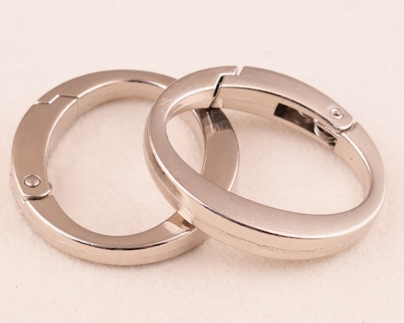 1//3//5pcs O Ring Round Carabiner Snap Clip Trigger Spring Keyring Buckle Findings