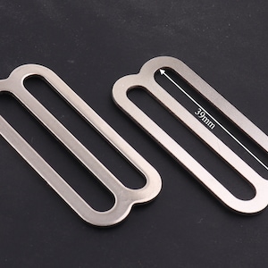 1 1/2 &quot;(39 mm)Silver Slide Adjusters,Tri Glides,Adjustable Buckle for Bag Backpack Strap,Tri Bars for Adjustable Strap buckle for Suspenders