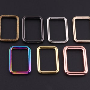 25mm rainbow Adjuster Buckle Slide Buckles,Metal Purse backpack rectangle Buckle,Belt Buckle Handbag webbing hardware,Bag clasp strap buckle
