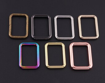 25mm Regenbogen Versteller Schnalle Schiebeschnallen,Metall Geldbörse Rucksack Rechteck Schnalle,Gürtelschnalle Handtasche Gurtband Hardware,Taschenverschluss Gurtschnalle