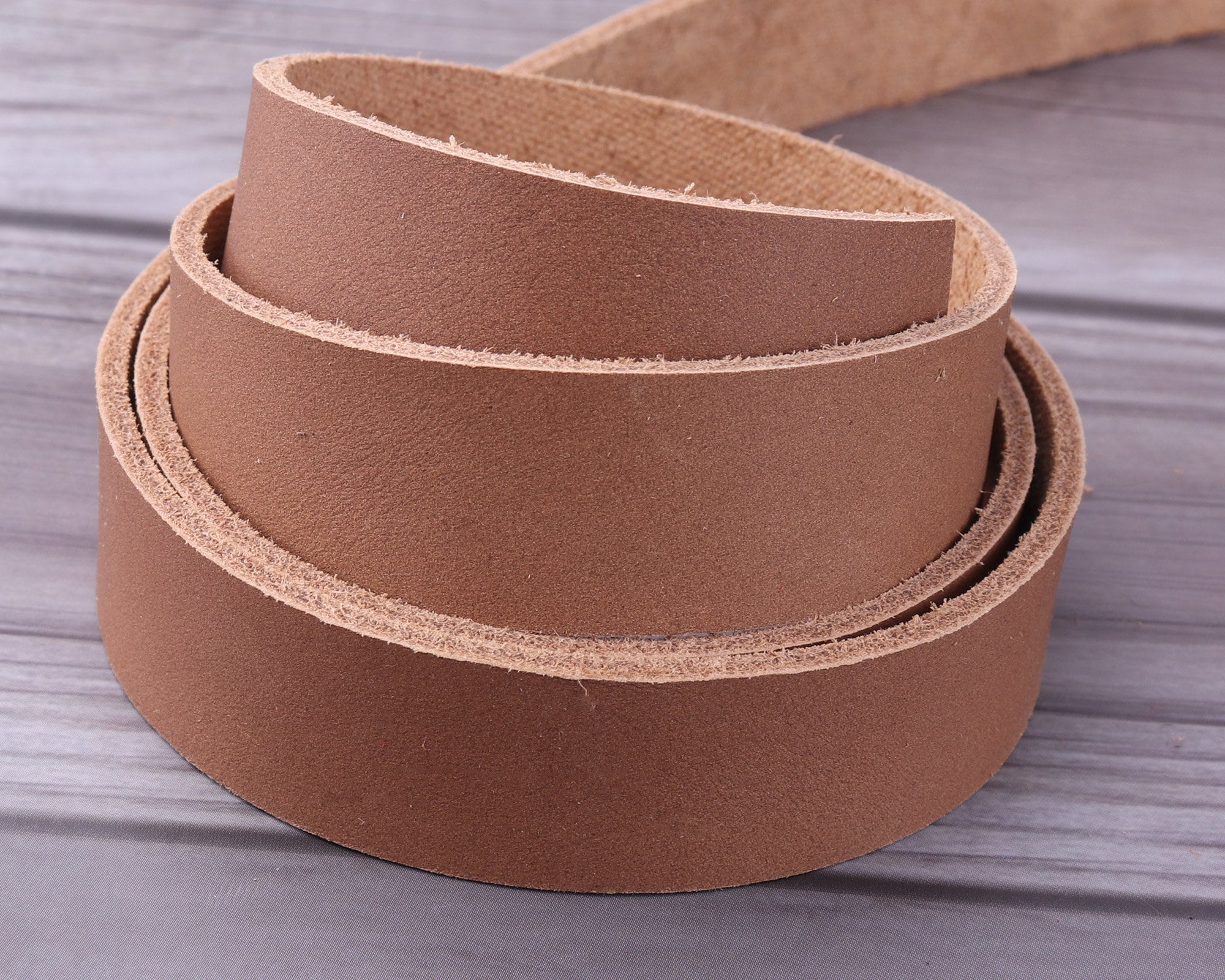 3/4wide Flat Leather Striplong Leather Strapsnatural Etsy